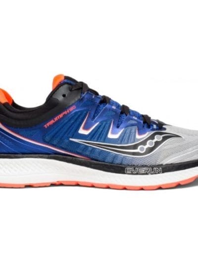 Fitness Mania - Saucony Triumph ISO 4 - Mens Running Shoes - Silver/Blue/Vizi Red