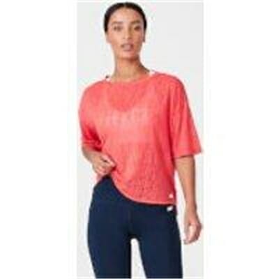 Fitness Mania - Breeze T-Shirt - S - Bright Coral