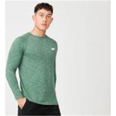 Fitness Mania - Performance Long-Sleeve Top - S - Dark Green Marl