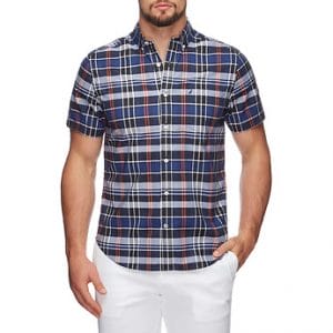 Fitness Mania - SHORT SLEEVED SOLID PLAID SHIRT