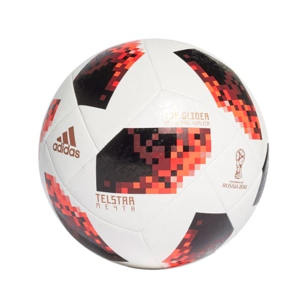 Fitness Mania - Adidas FIFA World Cup Knockout Top Glider Soccer Ball - Size 5 - White/Solar Red/Black