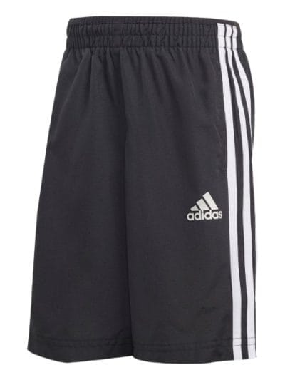 Fitness Mania - Adidas Little Boys Woven Kids Training Long Shorts - Black/White