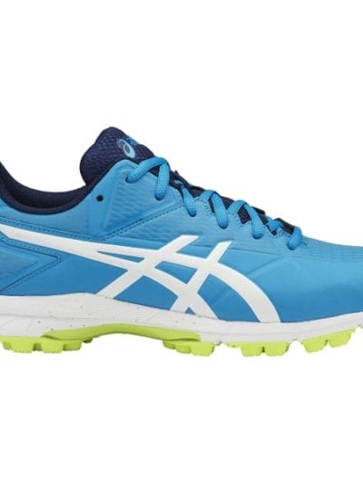 Fitness Mania - Asics Gel Hockey Neo 4 - Mens Hockey Shoes - Blue Jewel/White/Safety Yellow