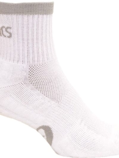 Fitness Mania - Asics Unisex Pace Quarter Socks - Mercury Grey/White