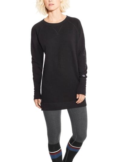 Fitness Mania - Champion Heritage French Terry Womens Tunic - Black