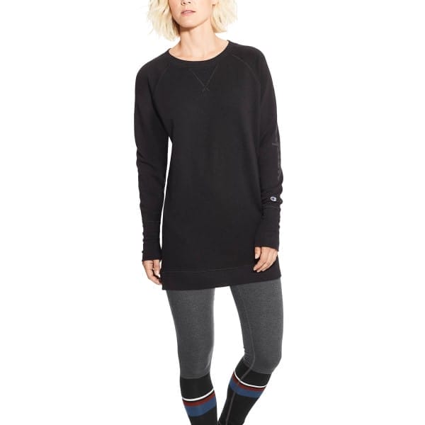 Fitness Mania - Champion Heritage French Terry Womens Tunic - Black