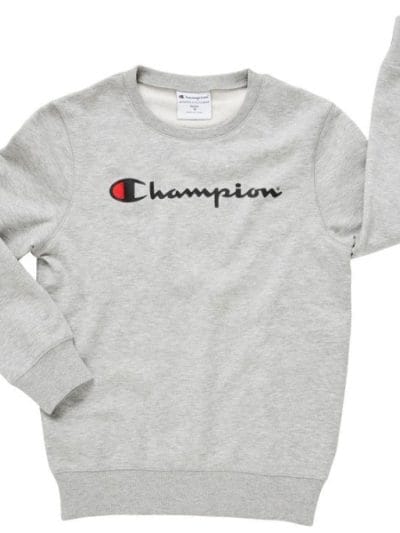 Fitness Mania - Champion Script Crew Kids Boys Casual Sweatshirt - Oxford Heather
