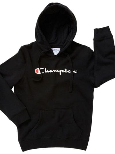 Fitness Mania - Champion Script Kids Boys Casual Hoodie - Black