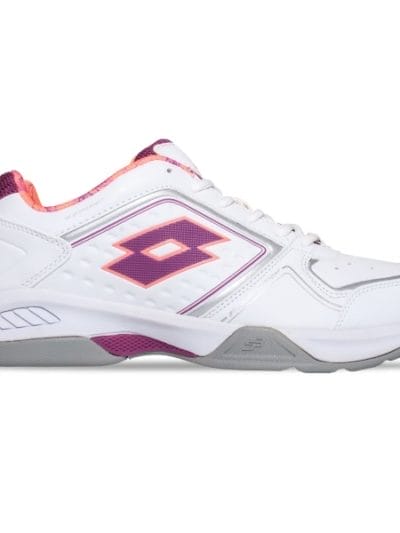 Fitness Mania - Lotto T-Tour VIII 600 - Womens Tennis Shoes - White/Pink