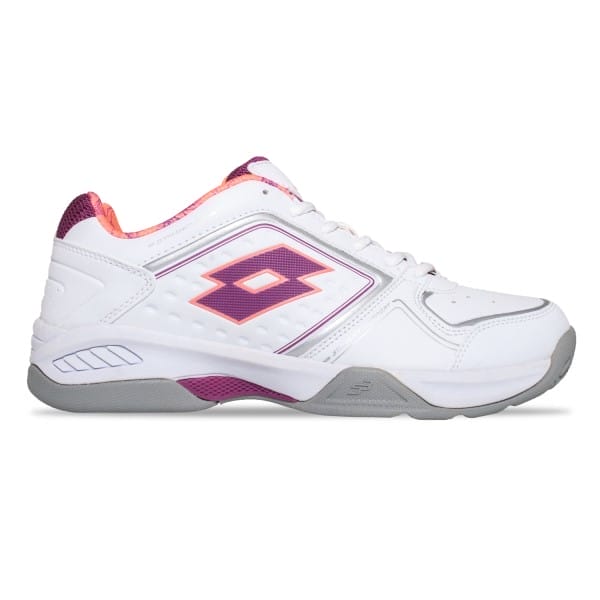 Fitness Mania - Lotto T-Tour VIII 600 - Womens Tennis Shoes - White/Pink