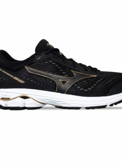 Fitness Mania - Mizuno Wave Rider 22 - Mens Running Shoes - Black/Gold