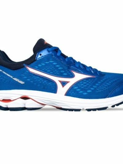 Fitness Mania - Mizuno Wave Rider 22 - Mens Running Shoes - Nautical Blue/White