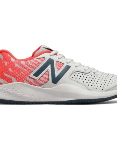 Fitness Mania - New Balance 696v3 - Womens Tennis Shoes - White/Coral/Navy