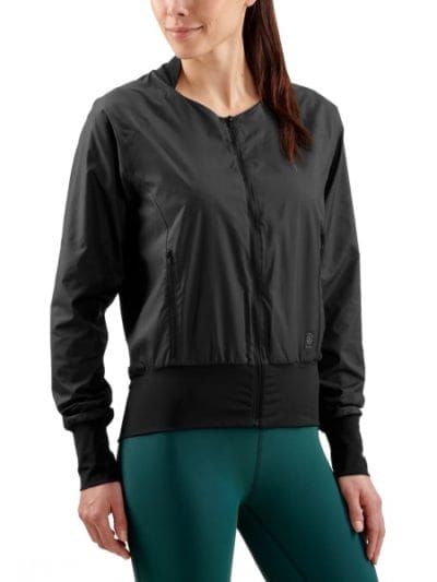 Fitness Mania - Skins Activewear Womens Interlect Bomber Jacket - Black