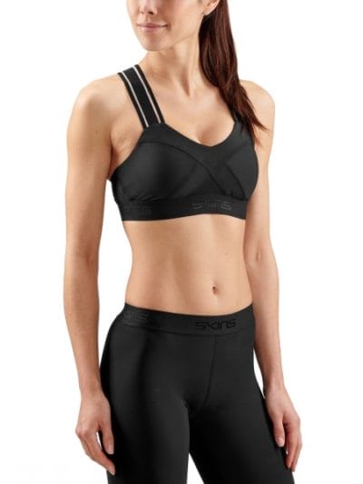 Fitness Mania - Skins DNAmic Speed Womens Sports Bra - Black/Black