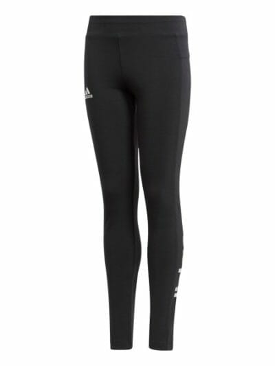 Fitness Mania - Adidas Essentials Linear Kids Girls Training Tights - Black/White
