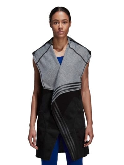 Fitness Mania - Adidas ID Reversible Womens Hooded Vest - Medium Grey Heather/Black