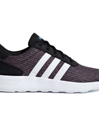 Fitness Mania - Adidas Lite Racer - Kids Boys Running Shoes - Core Black/White/Bright Cyan