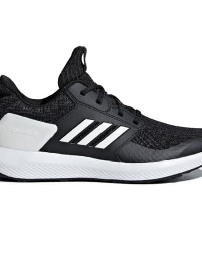 Fitness Mania - Adidas RapidaRun Knit - Kids Boys Running Shoes - Black/White/Carbon