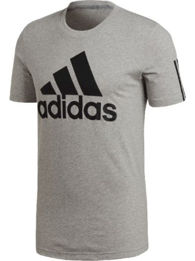 Fitness Mania - Adidas Sport ID Logo Mens Casual T-Shirt - Grey Heather