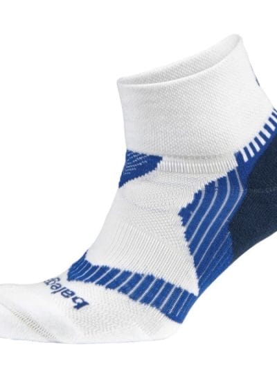 Fitness Mania - Balega Enduro Vtech Quarter Running Socks - White/Ink/Cobalt Blue