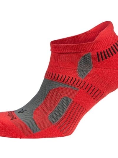 Fitness Mania - Balega Hidden Contour Running Socks - Red/Grey