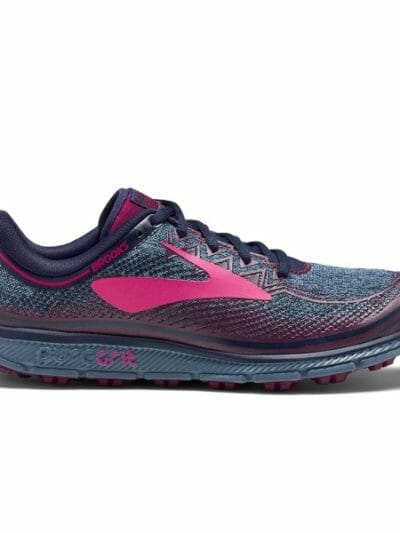 Fitness Mania - Brooks Pure Grit 6 - Womens Trail Running Shoes - Navy/Plum/Pink