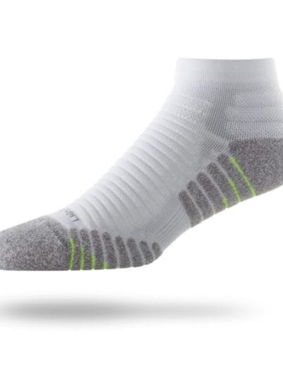 Fitness Mania - LightFeet Vector Mini Crew - Unisex Court Socks - White/Grey