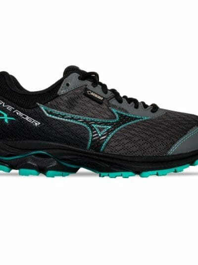Fitness Mania - Mizuno Wave Rider 22 GTX - Womens Trail Running Shoes - Gunmetal/Black/Billiard