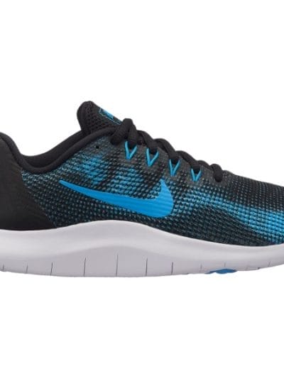 Fitness Mania - Nike Flex 2018 RN GS - Kids Boys Running Shoes - Black/Equator Blue/White