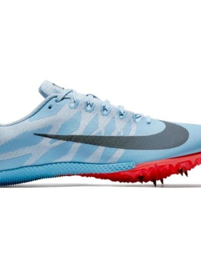 Fitness Mania - Nike Zoom Rival S 9 - Unisex Sprint Spikes - Football Blue/Ice Blue/Bright Crimson