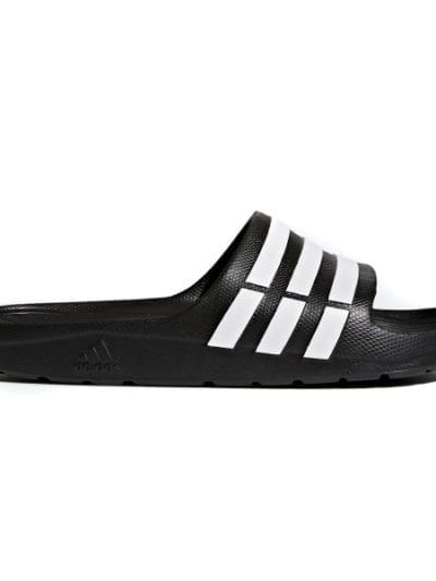 Fitness Mania - Adidas Duramo Slides - Mens Casual Slides - Black/White