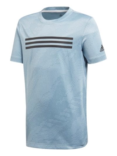 Fitness Mania - Adidas Kids Boys Training Brand T-Shirt - White/White
