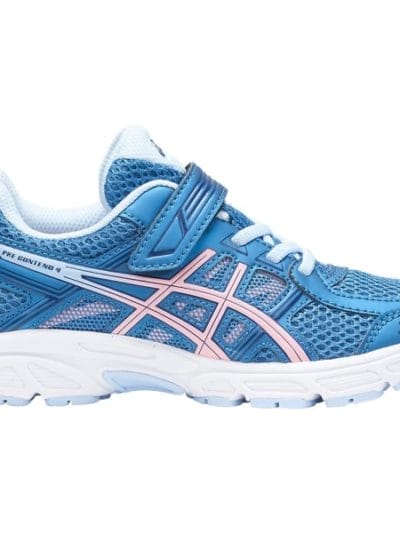 Fitness Mania - Asics Contend 4 PS - Kids Girls Running Shoes - Azure/Frosted Rose