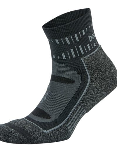 Fitness Mania - Balega Blister Resist Quarter Running Socks - Grey/Black