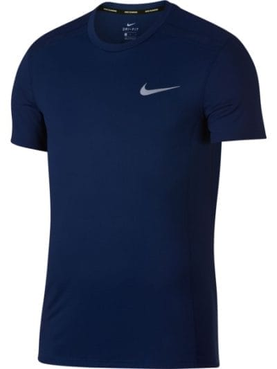 Fitness Mania - Nike Dri-Fit Miler Cool Mens Running T-Shirt - Blue Void/Heather