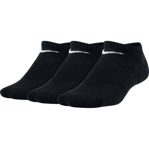 Fitness Mania - Nike Performance Cushion No-Show 3 Pack - Kids Socks - Black