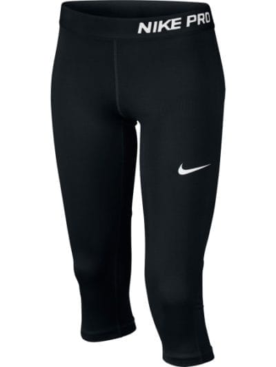 Fitness Mania - Nike Pro Kids Girls Capri Training Tights - Black/White