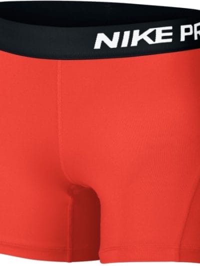 Fitness Mania - Nike Pro Kids Girls Training Shorts - Max Orange/Black/White