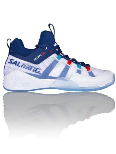 Fitness Mania - Salming Kobra Mid Mens Court Shoes - White/Blue