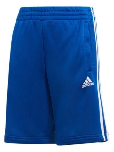 Fitness Mania - Adidas Essentials 3-Stripes Kids Boys Training Shorts - Collegiate Royal/White