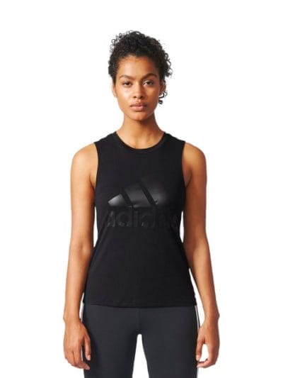 Fitness Mania - Adidas Essentials Logo Womens Casual Tank Top - Black