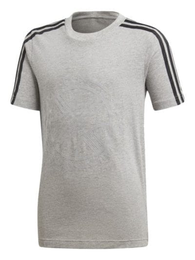 Fitness Mania - Adidas Graphic Kids Boys Casual T-Shirt - Medium Grey Heather