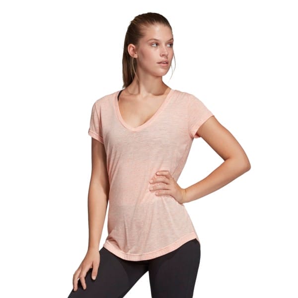 Fitness Mania - Adidas ID Winners Womens Casual T-Shirt - Haze Coral