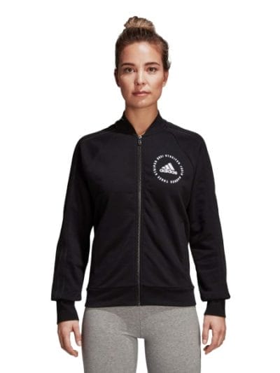 Fitness Mania - Adidas Sport ID Womens Bomber Jacket - Black/White