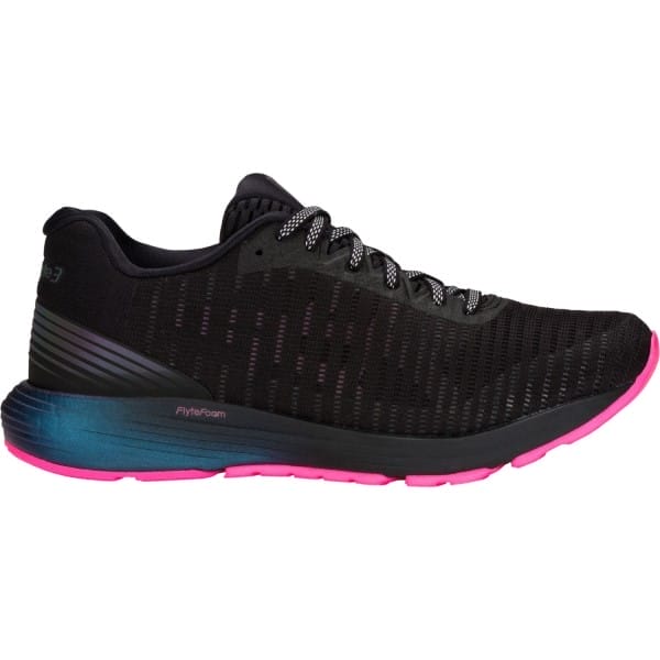 Fitness Mania - Asics DynaFlyte 3 Lite-Show - Womens Running Shoes - Black/Flash Coral + FREE SOCKS