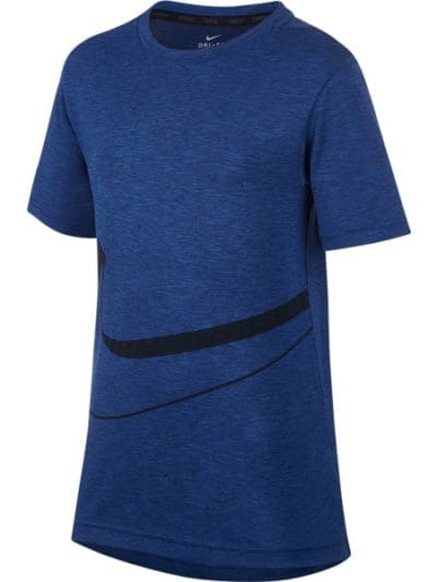 Fitness Mania - Nike Dri-Fit Breathe Kids Boys Short Sleeve Training T-Shirt - Blue Void/Game Royal