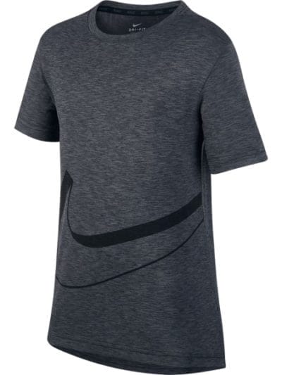 Fitness Mania - Nike Dri-Fit Breathe Kids Boys Short Sleeve Training T-Shirt - Cool Grey/Black