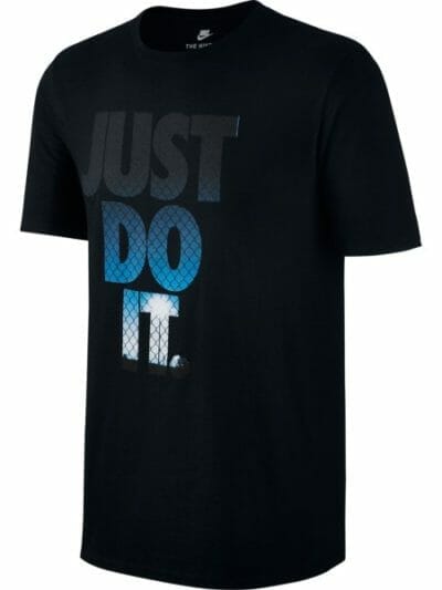 Fitness Mania - Nike Just Do It Mens T-Shirt - Black/Blue/White