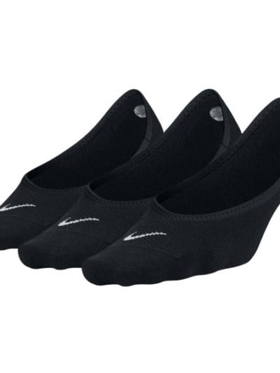 Fitness Mania - Nike Lightweight 3 Pack Unisex No-Show Socks - Black/White
